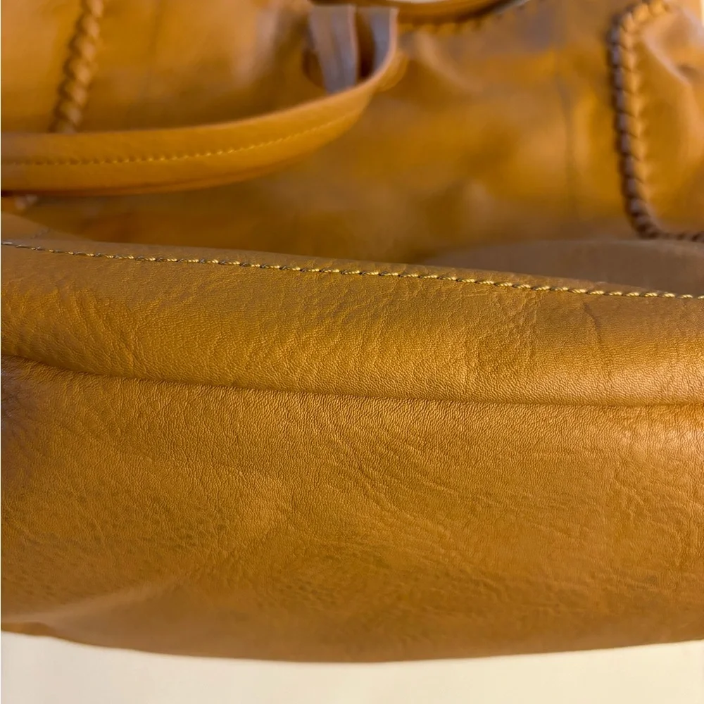 Big Buddha Camel Color Soft Leather Like Shoulder/Satchel